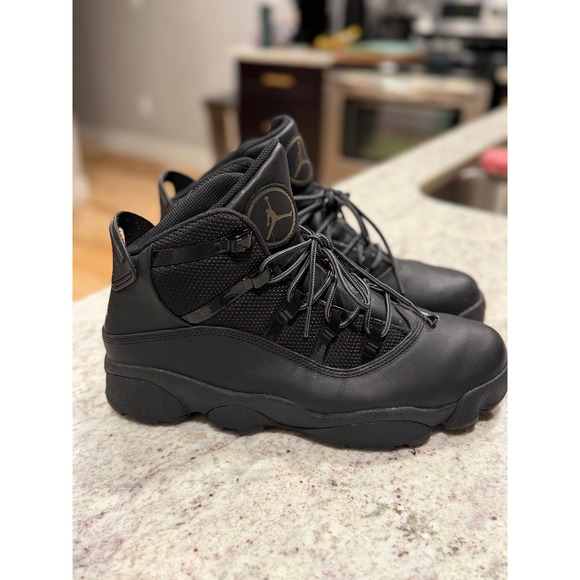 Jordan 6 Rings Winterized Boots Mens Black Anthracite 414845-001 Size 9.5